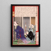 La mariée déçue Kono s'enfuit en découvrant que le marié laid n'est pas celui qu'elle avait promis d'épouser - Tsukioka Yoshitoshi — framed artwork on a wall