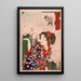 Geisha sous les cerisiers à 15h00 - Tsukioka Yoshitoshi — quadro incorniciato alla parete