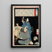 Hanai Oume tuant Minekichi - Tsukioka Yoshitoshi — quadro incorniciato alla parete