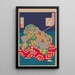 Moon of the Misty Night Oboroyo no tsuki - Tsukioka Yoshitoshi — framed artwork on a wall