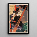 Mashiba Hisayoshi the Tairy in lightning - Tsukioka Yoshitoshi — framed artwork on a wall