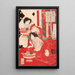 Metal Painting for teeth blackening - Tsukioka Yoshitoshi — framed artwork on a wall