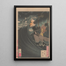 Mond über dem Meer an der Daimotsu-Bucht Benkei Daimotsu kaijō no tsuki Benkei - Tsukioka Yoshitoshi — gerahmtes Bild an der Wand