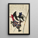 Ronin ou samurai sans maître s'élançant en avant - Tsukioka Yoshitoshi — quadro incorniciato alla parete