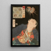 Shigeno Yozaemon et un obus éclatant - Tsukioka Yoshitoshi — gerahmtes Bild an der Wand
