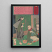 The famous merchant Nishimura exhibiting an art forger - Tsukioka Yoshitoshi — framed artwork on a wall