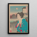 L'aube lunaire du quartier des théâtres Shibaimachi no akatsuki - Tsukioka Yoshitoshi — framed artwork on a wall