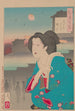 L'aube lunaire du quartier des théâtres Shibaimachi no akatsuki - Tsukioka Yoshitoshi — artwork view