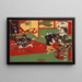 Tokugawa Ietsuga beim Bogenschießen - Tsukioka Yoshitoshi — gerahmtes Bild an der Wand