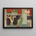 Tokugawa Tsunayoshi che visita il santuario di Nikkō per il trentesimo anniversario della morte di Iemitsu - Tsukioka Yoshitoshi — quadro incorniciato alla parete