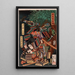 Tsukushima Masamori Kämpfer Kysokabe Yatar - Tsukioka Yoshitoshi — gerahmtes Bild an der Wand