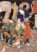 Wadatsu Ry Tar Masatatsu mit Drache und Angreifer - Tsukioka Yoshitoshi — Ansicht des Kunstwerks