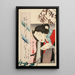Woman Extinguishing a Light - Tsukioka Yoshitoshi — framed artwork on a wall
