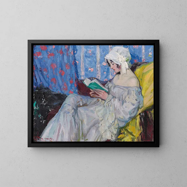 La Liseuse - Ulisse Caputo — gerahmtes Bild an der Wand
