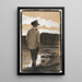 Young Man on a Shore - Umberto Boccioni — framed artwork on a wall