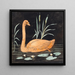 Un cigno su sfondo nero, bozzetto decorativo - P C Skovgaard — quadro incorniciato alla parete