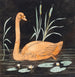 Un cigno su sfondo nero, bozzetto decorativo - P C Skovgaard — vista dell’opera