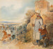 Ein Großvater und sein Enkel beobachten Erzherzog Karl von Österreich-Teschen in Generaluniform nach der siegreichen Schlacht bei Aspern - Friedrich Johann Treml — Ansicht des Kunstwerks