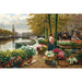 Reproduktion des Gemäldes Ein Blumenmarkt in Amsterdam - Henri Houben
