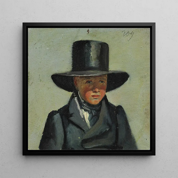 Un petit garçon avec un grand chapeau - Julius Friedländer