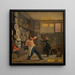 A sculptor in his studio working from life, the medalist Christen Christensen - Wilhelm Bendz — framed artwork on a wall