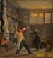 A sculptor in his studio working from life, the medalist Christen Christensen - Wilhelm Bendz — artwork view