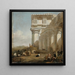 a Roman temple with herders of cattle - Jan Baptist Weenix — wall display of the artwork