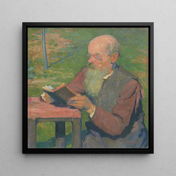 Un vieil homme en train de lire - Elemér Halsz-Hradil