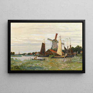 Eine Mühle in Zaandam von Claude Monet