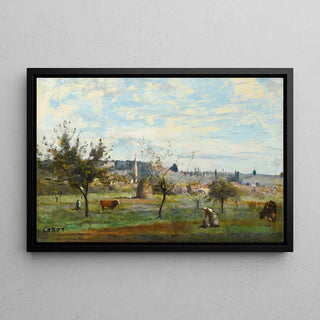 Un Villaggio nei Dintorni di Mantes di Jean-Baptiste Camille Corot