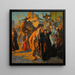 Eine Straßenfeier in Kairo - Ludwig Deutsch — gerahmtes Bild an der Wand