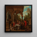 an elegant company dining on a terrace - Jan Josef Horemans the Elder — framed artwork on a wall