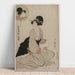 Reproduktion des Gemäldes eines attraktiven Frauen, die dem Schauspieler Iwai Hanshiro ähnelt - Kitagawa Utamaro
