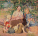 Una donna con bambini sotto un melo - Hans Olde — vista dell’opera