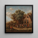Une joyeuse compagnie devant une auberge de village - Barent Gael — framed artwork on a wall