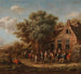 Une joyeuse compagnie devant une auberge de village - Barent Gael — artwork view