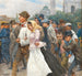 a parade in front of the church of Saint Charles - Josef Engelhart — artwork view