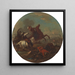 a battle scene with fallen soldiers - August Querfurt — framed artwork on a wall