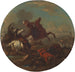 a battle scene with fallen soldiers - August Querfurt — artwork view