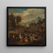 Una scena di carnevale - Faustino Bocchi — quadro incorniciato alla parete