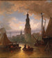 Una vista di Amsterdam al chiaro di luna - Elias Pieter van Bommel — vista dell’opera