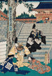Acte I Enya e Dame Kaoyo che cercano di pacificare Wakasanosuke e Moronao - Utagawa Kunisada Toyokuni III — vista dell’opera