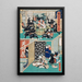 Atto X Gihei Prouvant Sa Loyauté Défie les Rônin de le Déplacer Gihei Écrivant une Lettre di Divorzio devant Son Beau-Père - Utagawa Kunisada Toyokuni III — quadro incorniciato alla parete