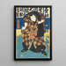 Schauspieler in der Rolle des Kämpfers Hanaregoma no Chôkichi - Utagawa Kunisada Toyokuni III — gerahmtes Bild an der Wand