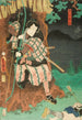 Schauspieler in der Rolle des Toriyama Akisaku im Stück Shiranui Monogatari - Utagawa Kunisada Toyokuni III — Ansicht des Kunstwerks