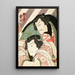 Schauspieler Ichikawa Ebiz V en Tetsugatake und Onoe Kikugor IV en Iwakawa - Utagawa Kunisada Toyokuni III — gerahmtes Bild an der Wand