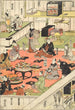 Feierlichkeiten hinter den Kulissen eines vollständigen Erfolgs im Nakamura-Theater - Utagawa Kunisada Toyokuni III — Ansicht des Kunstwerks