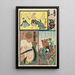 Chi Brigade Dixième Groupe Quartier Théâtral à Saruwaka Acteur Ichikawa Ebiz V en Vieille Femme de la Maison Solitaire - Utagawa Kunisada Toyokuni III — gerahmtes Bild an der Wand