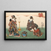 Huit vues figuratives Sugata Hakkei Pl1 - Utagawa Kunisada Toyokuni III — gerahmtes Bild an der Wand