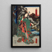 Green Painting - Utagawa Kunisada Toyokuni III — framed artwork on a wall